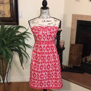 J. Crew tube top dress size red orange size 6